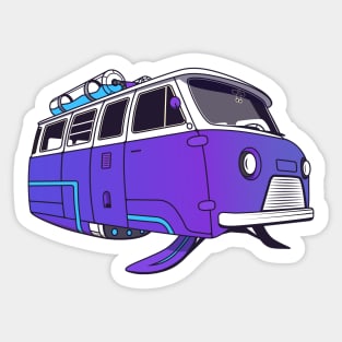 Retrofuturistic car Sticker